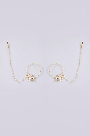 Gold Plated Mother Of Pearl & Semi-precious Stone Choker Necklace Set