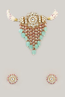 Gold Plated Jadau Kundan Polki Choker Necklace Set