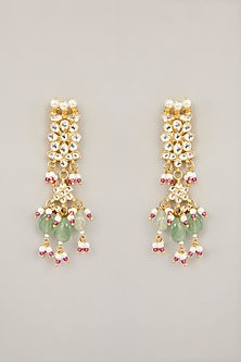 Gold Plated Jadau Kundan Polki Necklace Set