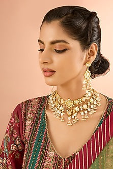 Gold Plated Mother of Pearl Necklace Set