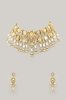 Gold Plated Mother of Pearl Necklace Set