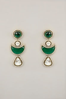 Gold Plated Jadau Faux Polki Layered Pendant Necklace Set