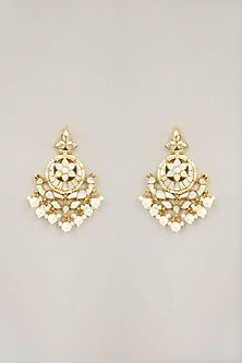 Gold Plated Mother Of Pearl Long Pendant Necklace Set