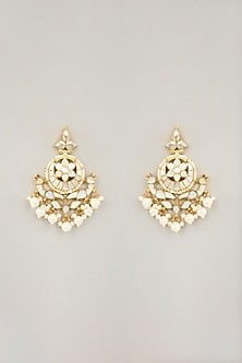 Gold Plated Mother Of Pearl Long Pendant Necklace Set