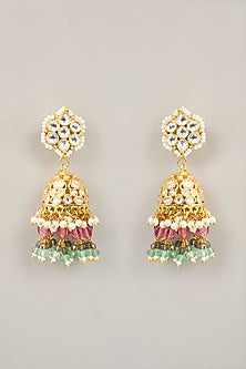 Gold Plated Jadau Kundan Polki Necklace Set