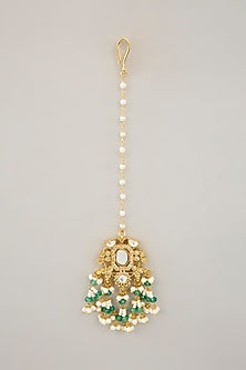 Gold Plated Mother Of Pearl & Natural Gemstone Necklace Set