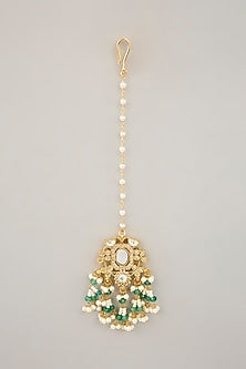 Gold Plated Mother Of Pearl & Natural Gemstone Necklace Set