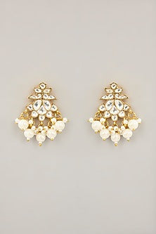 Gold Plated Jadau Kundan Polki & Natural Gemstone Long Necklace Set