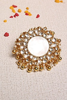 Gold Plated Kundan Polki Ring