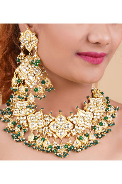 Gold Plated Natural & Semi Precious Stones Necklace Set