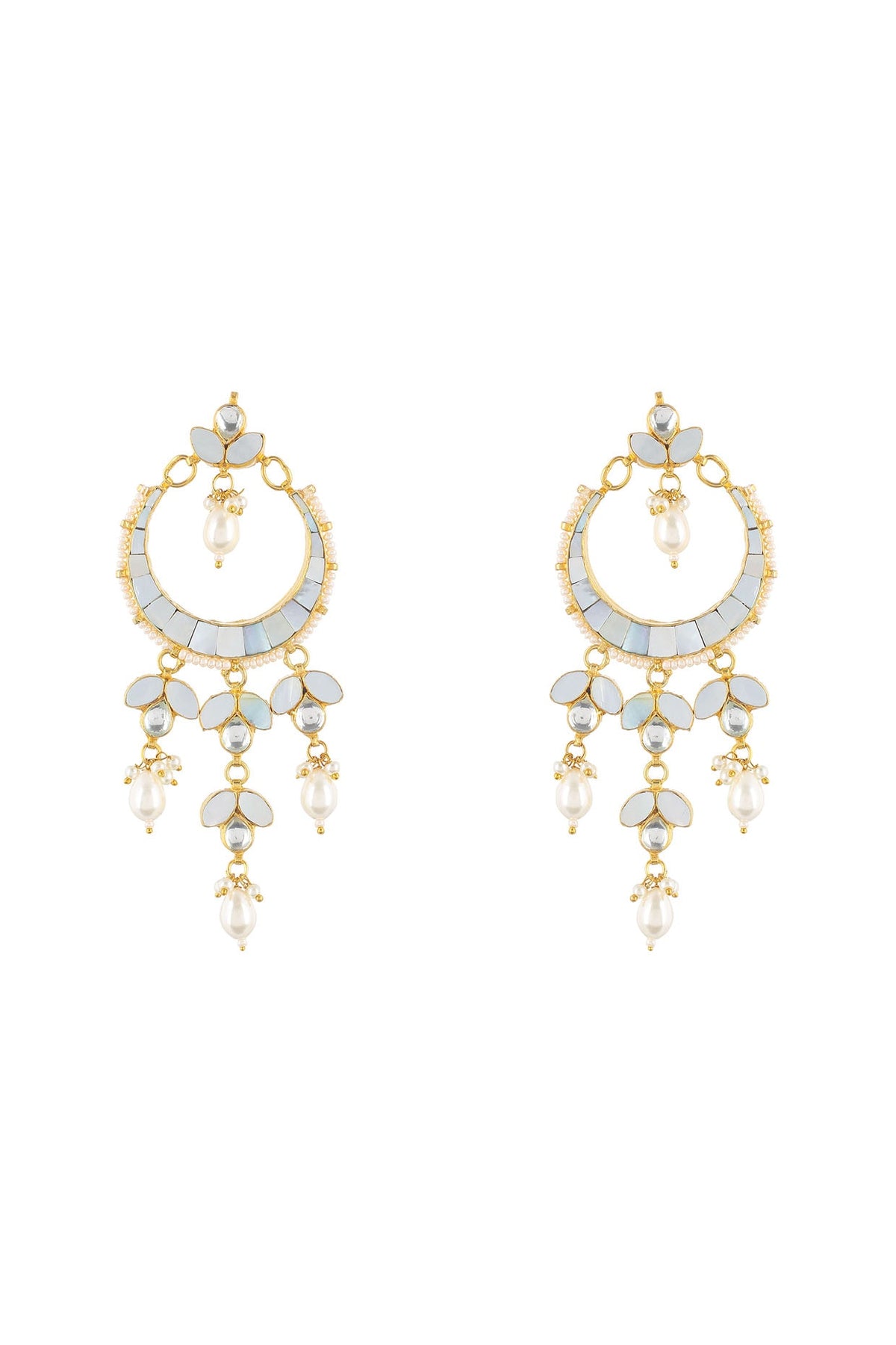 Gold Plated Mother Of Pearl Earrings