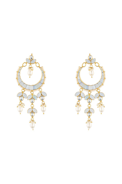 Gold Plated Mother Of Pearl Earrings