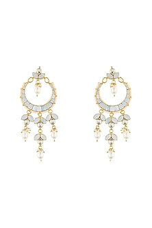 Gold Plated Mother Of Pearl Earrings