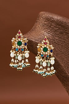 Gold Plated Kundan Polki Choker Necklace Set