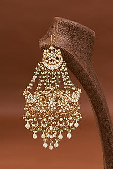 Gold Plated Pasa With Kundan Polki