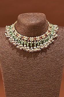 Gold Plated Kundan Choker Necklace Set