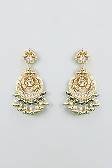 Gold Plated Kundan Dangler Earrings