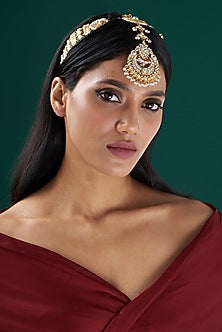 Gold Plated Kundan Mathapatti