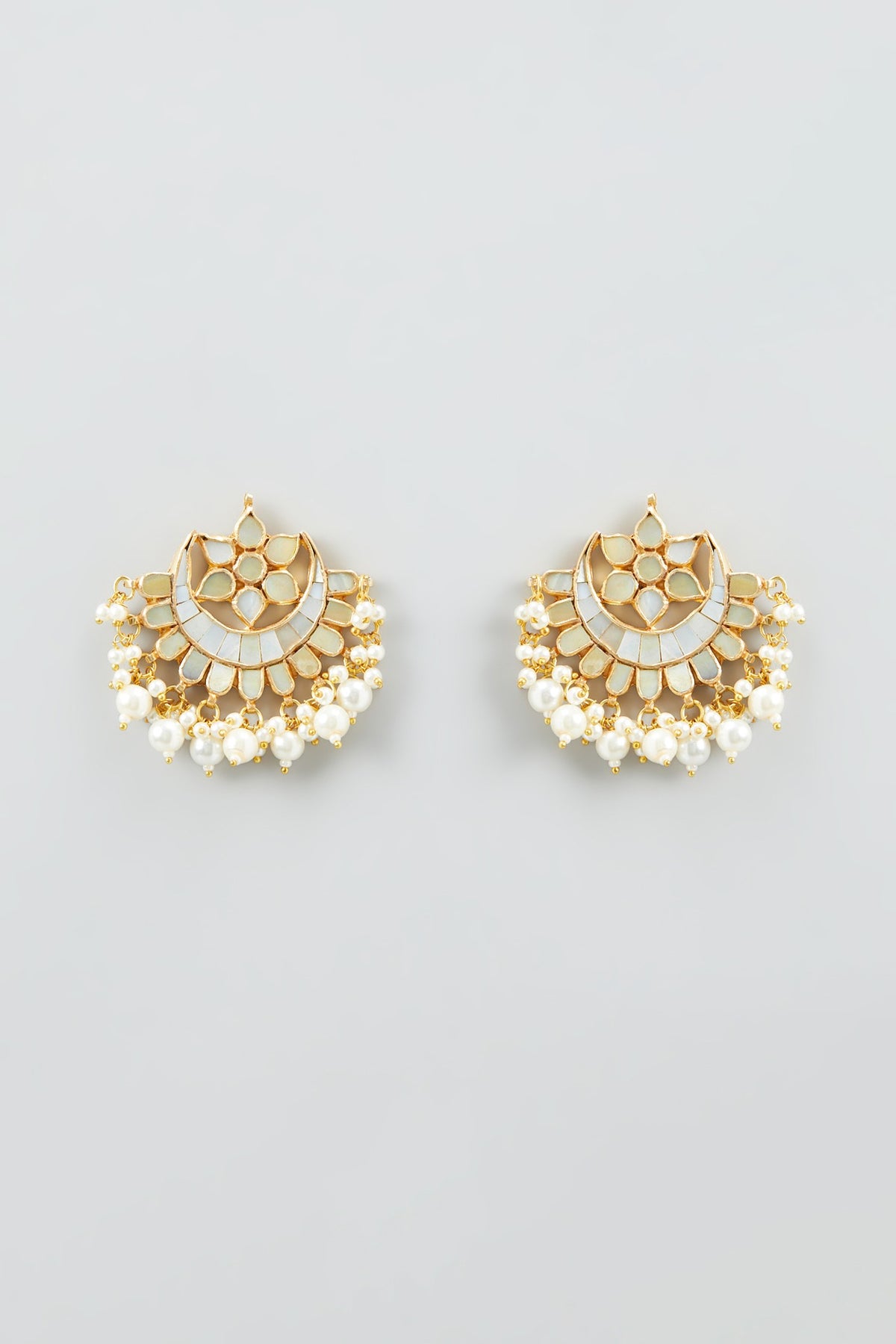 Gold Plated Kundan & Pearls Necklace Set