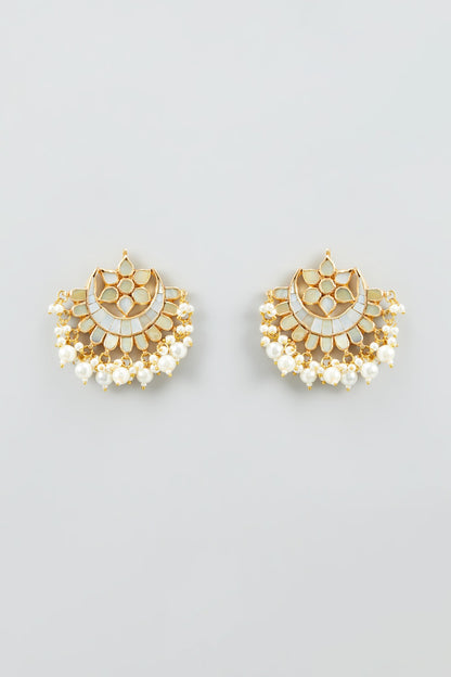 Gold Plated Kundan & Pearls Necklace Set