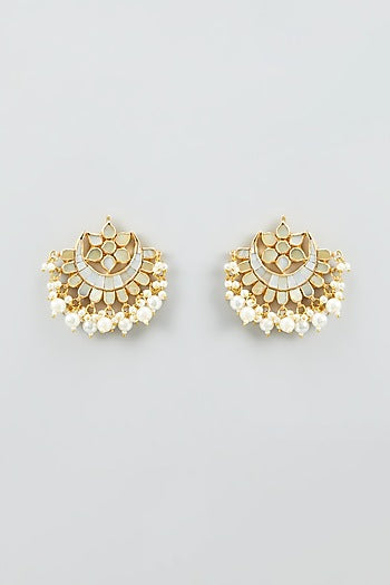 Gold Plated Kundan & Pearls Necklace Set
