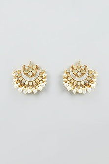 Gold Plated Kundan & Pearls Necklace Set