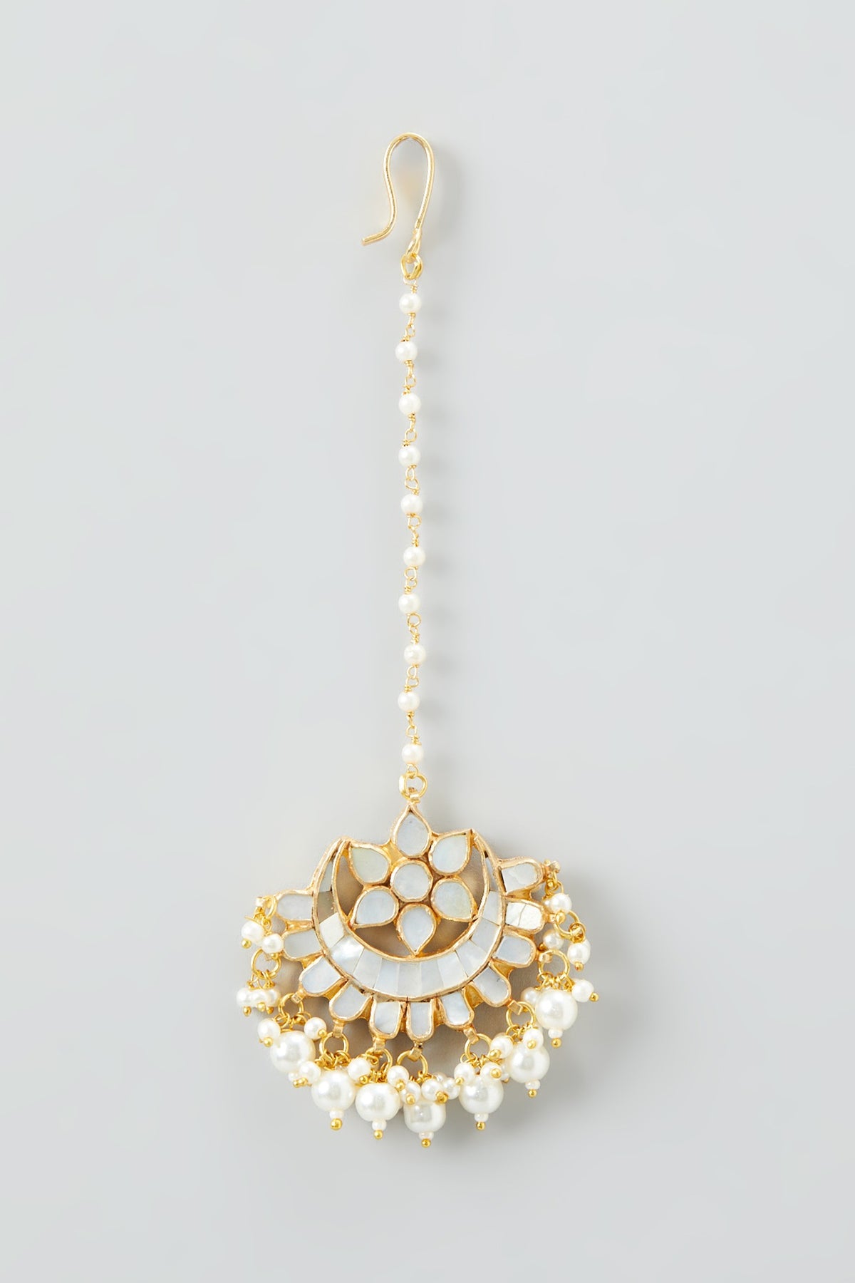 Gold Plated Kundan & Pearls Necklace Set