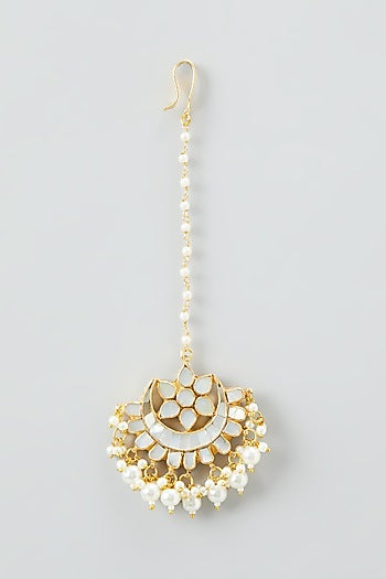 Gold Plated Kundan & Pearls Necklace Set