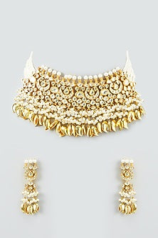 Gold Plated Kundan Choker Necklace Set