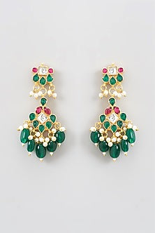 Gold Plated Kundan Polki Necklace Set