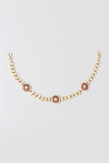 Gold Plated Kundan Polki Headband
