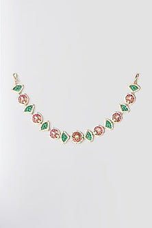 Gold Plated Kundan Polki Mathapatti