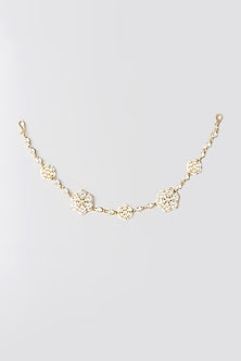 Gold Plated Kundan Polki Headband