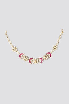 Gold Plated Kundan Polki Headband