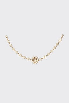 Gold Plated Kundan Polki Headband
