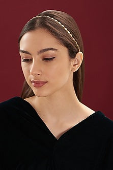 Gold Plated Kundan Polki Mathapatti