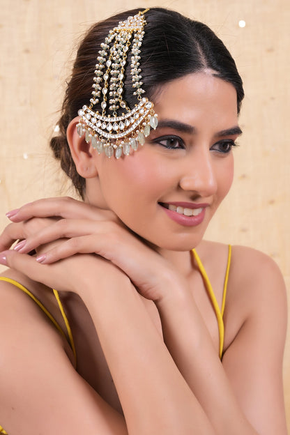 Gold Plated Jadau Kundan Polki Passa