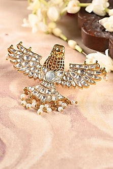 Gold Plated Jadau Kundan Polki Ring