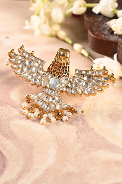 Gold Plated Jadau Kundan Polki Ring