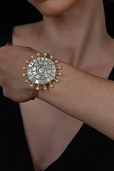 Gold Plated Mother Of Pearl Bracelet