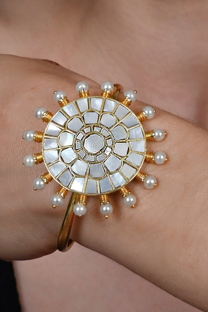 Gold Plated Mother Of Pearl Bracelet