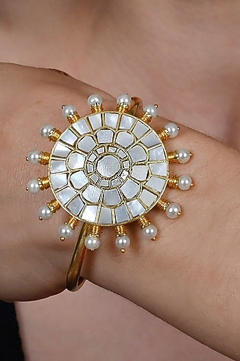 Gold Plated Mother Of Pearl Bracelet