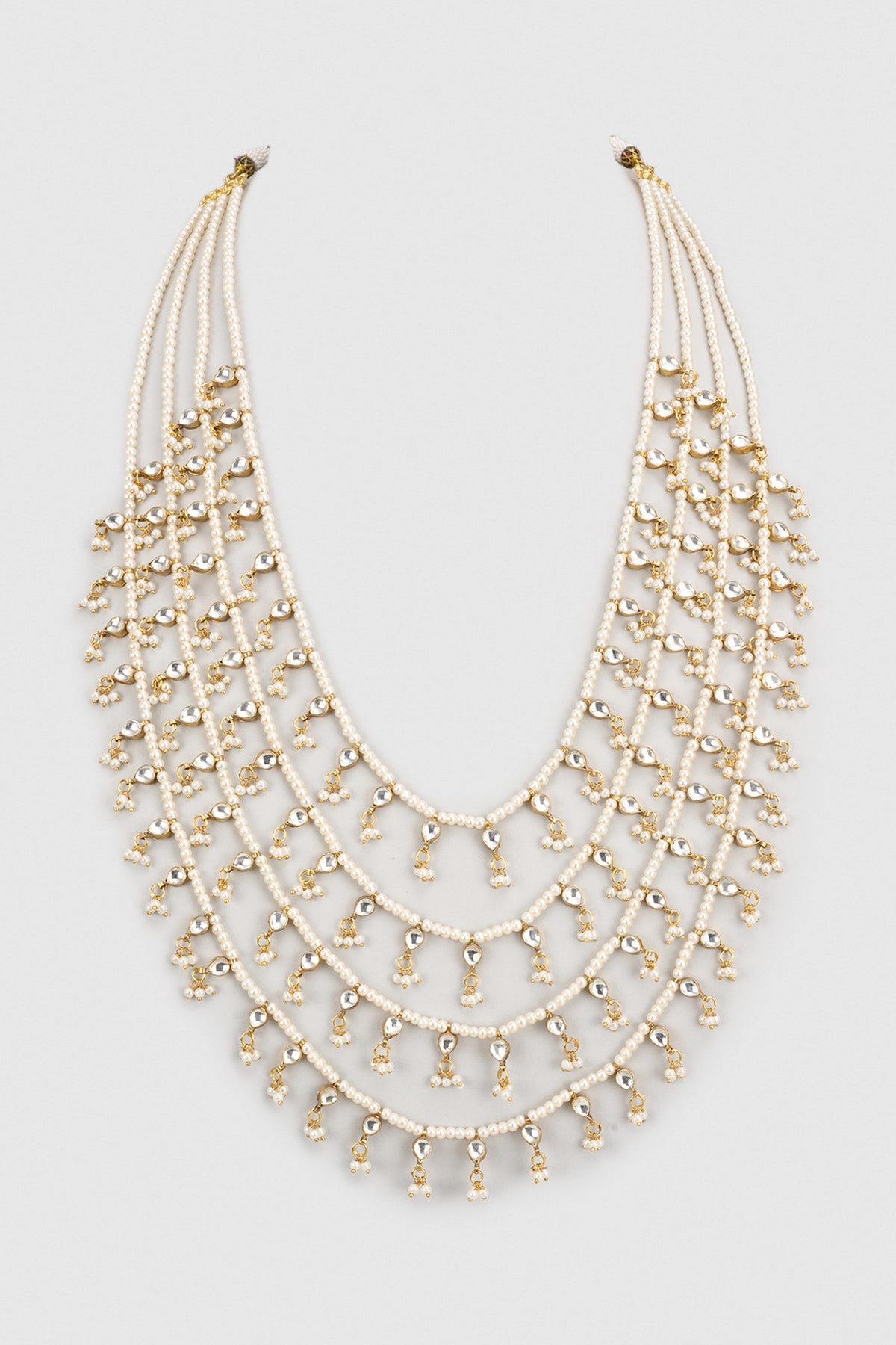 Gold Plated Kundan Polki & Semi Precious Stone Mala