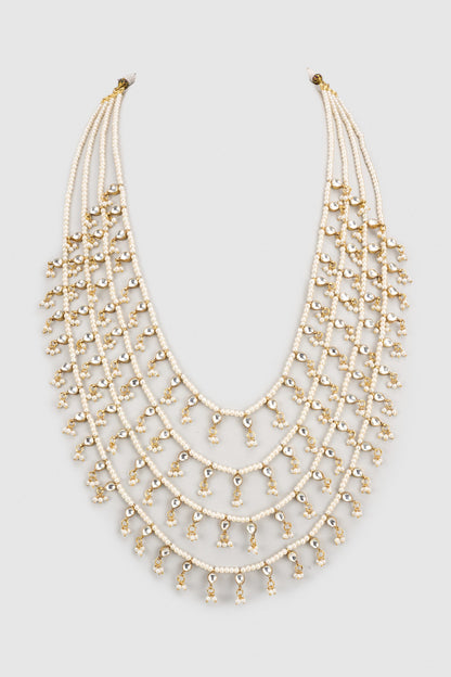 Gold Plated Kundan Polki & Semi Precious Stone Mala