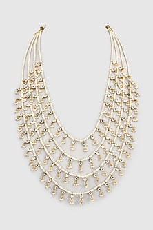 Gold Plated Kundan Polki & Semi Precious Stone Mala
