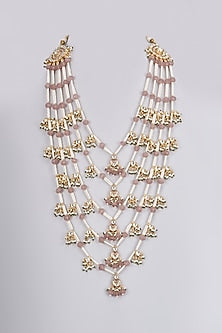 Gold Plated Kundan Polki & Pearl Mala