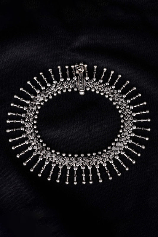 Silver Finish Handcrafted Anklets In Sterling Silver