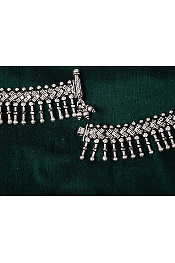 Silver Finish Handcrafted Anklets In Sterling Silver