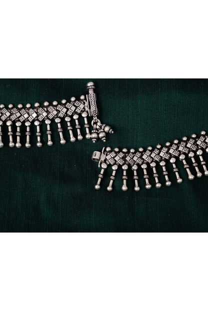 Silver Finish Handcrafted Anklets In Sterling Silver