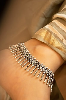 Silver Finish Handcrafted Anklets In Sterling Silver